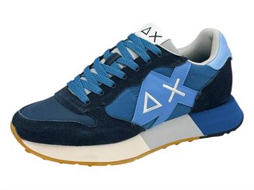sun68 z35112 blu sneaker tessuto  uomo