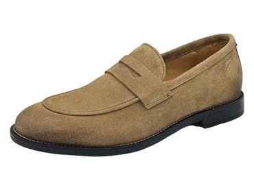 ambitious 13414 taupe mocassino uomo camoscio crosta