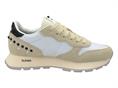 sun68 z35206 bianco sneaker tessuto  donna borchie