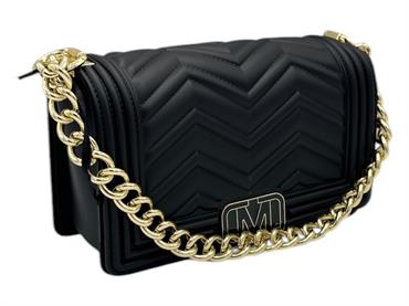 marc ellis FLAT S NERO/ORO borsa pvc tracolla regist
