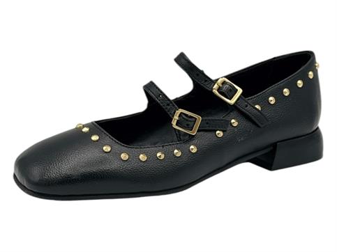 mjus l79108 nero mary jane donna borchie tacco basso