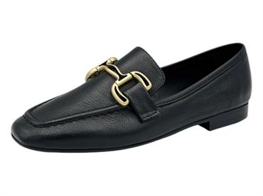mjus T85120 nero mocassino donna pelle tacco basso