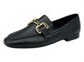 mjus T85120 nero mocassino donna pelle tacco basso