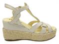 mjus l77002 latte sandalo pelle  donna zeppa