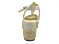 mjus l77002 latte sandalo pelle  donna zeppa