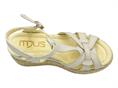 mjus l77002 latte sandalo pelle  donna zeppa