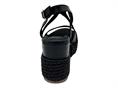 mjus l77005 nero sandalo pelle  donna zeppa rafia
