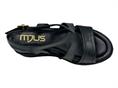 mjus l77005 nero sandalo pelle  donna zeppa rafia