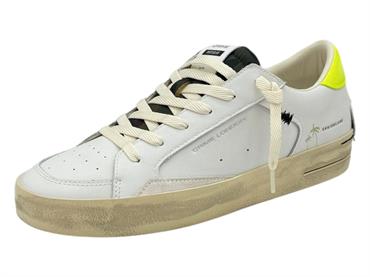 crime london 14108 bianco sneakers pelle  uomo