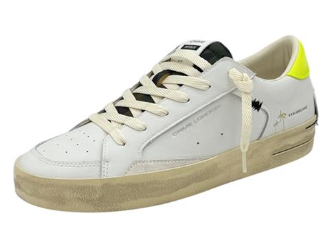 crime london 14108 bianco sneakers pelle  uomo