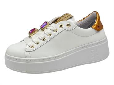 gio+ pia316 bianco sneakers pelle  donna gioiello