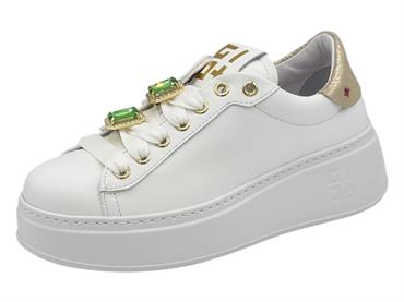 gio+ pia304 bianco sneakers pelle  donna gioiello