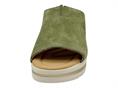 melluso 019241 verde ciabatta  donna pelle zeppa