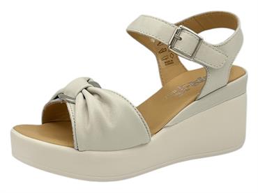 melluso 019236 bianco sandalo donna pelle zeppa