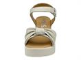 melluso 019236 bianco sandalo donna pelle zeppa
