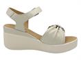 melluso 019236 bianco sandalo donna pelle zeppa