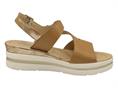 melluso 019239 cuoio sandalo  donna pelle zeppa alta