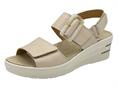 melluso 019227 latte sandalo donna pelle zeppa