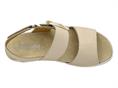 melluso 019227 latte sandalo donna pelle zeppa