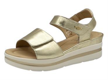 MELLUSO 019185 platino sandalo donna pelle zeppa