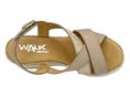 melluso 019217 tortora sandalo donna pelle zeppa