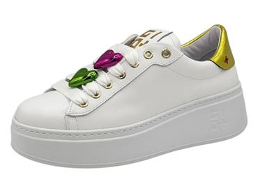 gio+ pia328 bianco sneakers pelle  donna gioiello