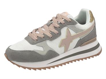 w6yz 2b22 grigio sneaker tessuto donna platform