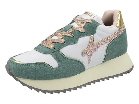w6yz 3f15 salvia sneaker tessuto donna platform