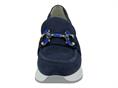 MELLUSO R20085 blu mocassino donna zeppa castoni