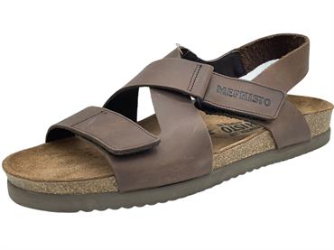 mephisto nadek dark brown sandalo uomo pelle velcro