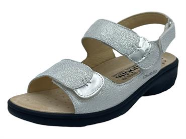 mephisto getha argento sandalo donna plantare velcro