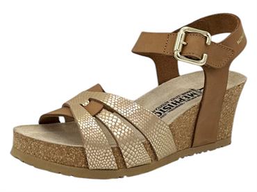 mephisto lesley cuoio sandalo donna pelle zeppa alta