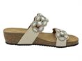 grunland cb0828 bianco ciabatta donna re-soft strass