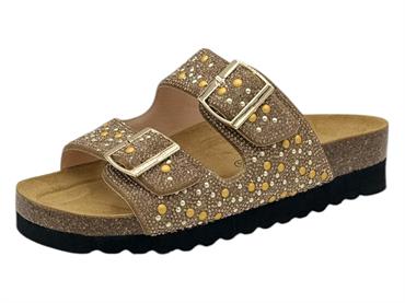 grunland cb0758 cipria ciabatta donna strass