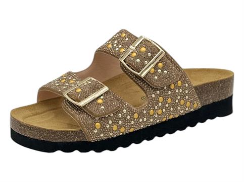 grunland cb0758 cipria ciabatta donna strass