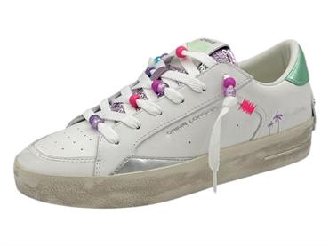 crime london 20100 bianco sneakers pelle  donna