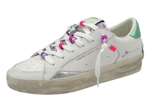crime london 20100 bianco sneakers pelle  donna