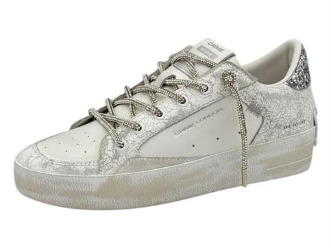 crime london 20132 bianco sneakers pelle donna