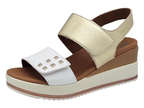 mephisto swena bianco sandalo  donna pelle zeppa