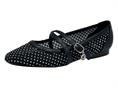 gold&gold gd193 nero ballerina donna brillantini