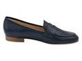 luca grossi h124 blu mocassino donna fondo cuoio