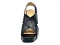 janet j-290 nero sandalo donna pelle tacco platform