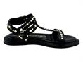 janet j-143 nero sandalo basso donna pelle borchie