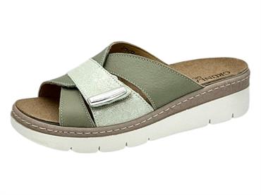 grunland ce0459 menta ciabatta donna plantare pelle