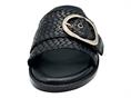 carmela 162198 nero ciabatta donna tacco basso pelle
