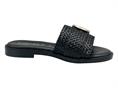 carmela 162198 nero ciabatta donna tacco basso pelle