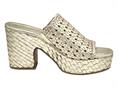 carmela 162223 oro ciabatta donna pelle tacco alto