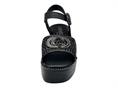 carmela 16236o nero sandalo donna pelle zeppa