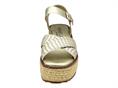 carmela 162361 oro sandalo donna zeppa pelle
