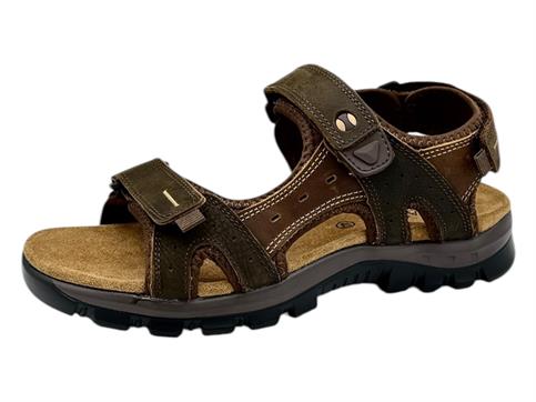 grunland sa0236 tmoro sandalo uomo pelle velcro